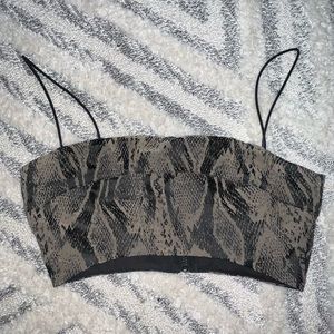 Cropped Snake Skin Top